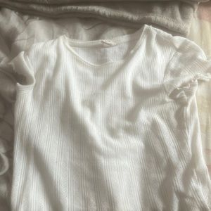 White ribbed t shirt urban outfitters